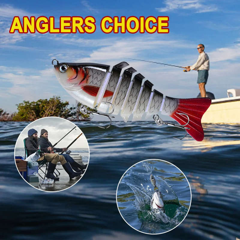 5pcs Multi-Section Fishing Lures 15.5g/10cm Sinking Swimbait Artificial Baits Fishing Tackle for Fre