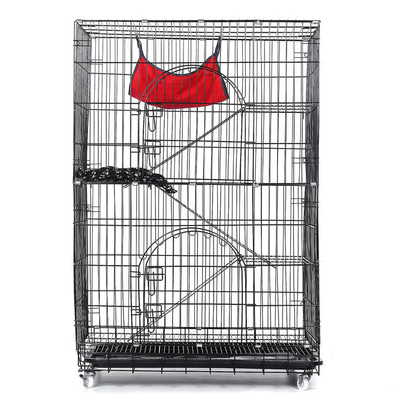 PawGiant 4-Tier Cat Cage, Cat Playpen Kennel Crate Chinchilla Rat Box Cage Enclosure with Ladders, P