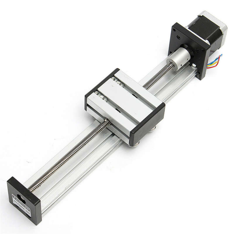 Machifit 100-500mm Stroke Linear Actuator CNC Linear Motion Lead Screw Slide Stage with Stepper Moto
