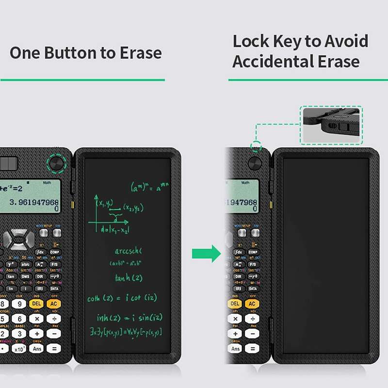 NEWYES 991ES 6.5 Inches Scientific Calculator with LCD Writing Tablet and 417 Functions Solar Energy