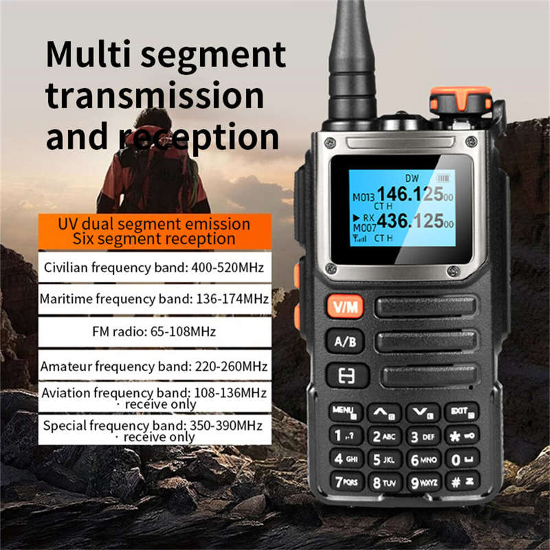 Baofeng UV-K66 Walkie Talkie Multi Band Transmission Wireless Copy Frequency Long Range Type-C USB C