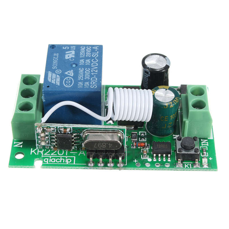 2PCS 315MHz 220V 10A 1CH Channel Wireless Relay Remote Control Switch Receiver