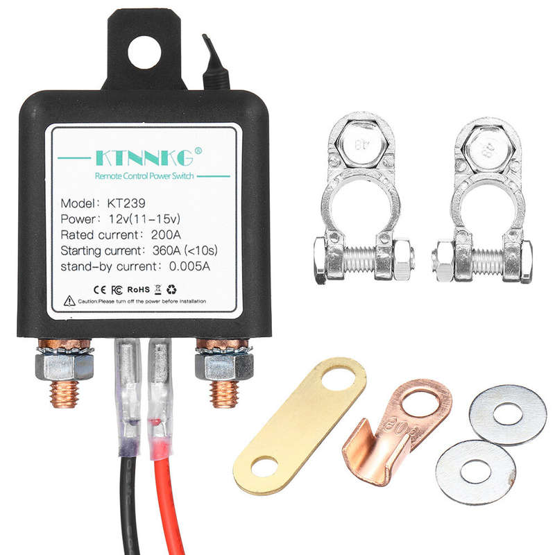 KTNNKG KT239 12V 200A Car Motorcycle Battery Switches Wireless Remote Control Battery Disconnect Cut