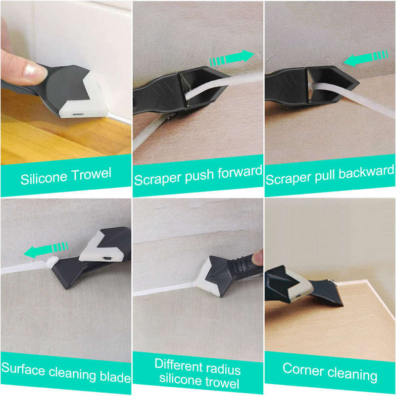13pc/set Silicone Sealant Remover Caulking Tool Kit with Caulk Remove Sealant Finishing Tool for Bat