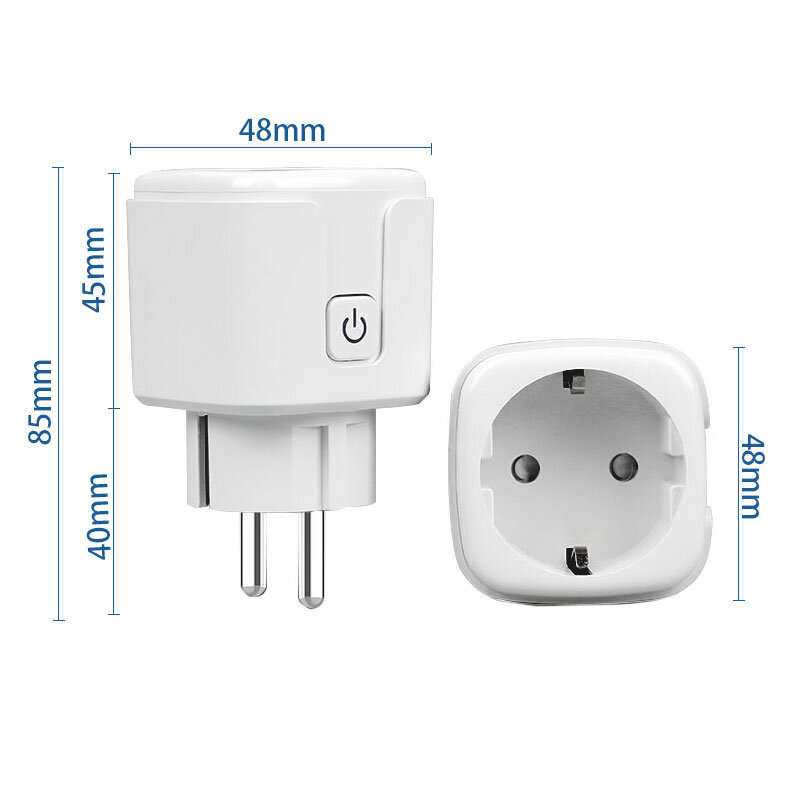 Tuya 16A EU Smart Socket WiFi Smart Plug With Power Monitoring Timing Function Voice Control Via Ale