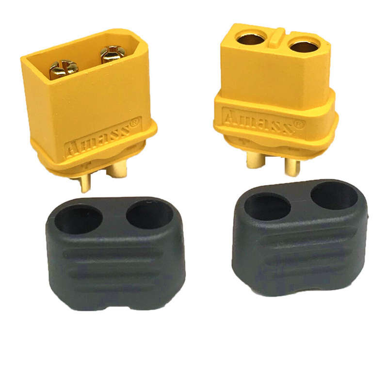 10PCS XT60H Plug-in Component DC 500V Gold-plated Copper Connector Terminals, Easy Weldability Anti-