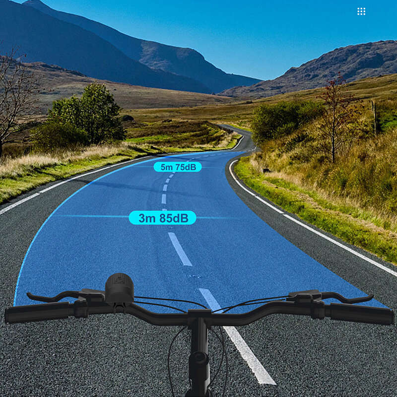 BENGGUO 2 in 1 Bike Handlebar Electric Horn 120dB Loud Anti Theft Alarm USB Charging IPX5 Waterproof
