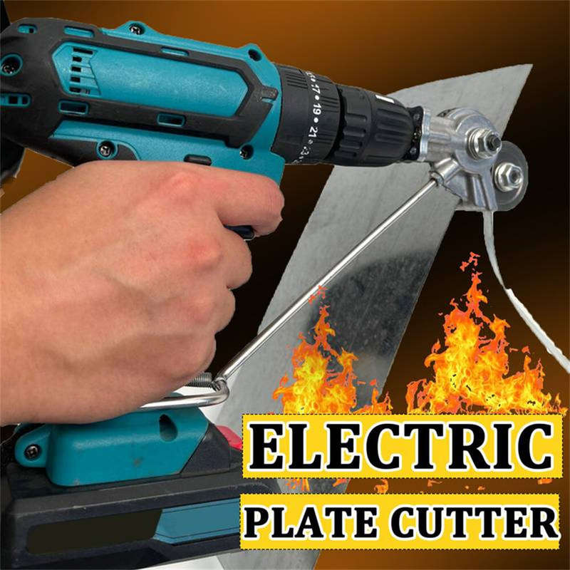 Universal Electric Drill Plate Cutter Set Robust Metal Shear Attachment for Iron Steel Copper Alumin