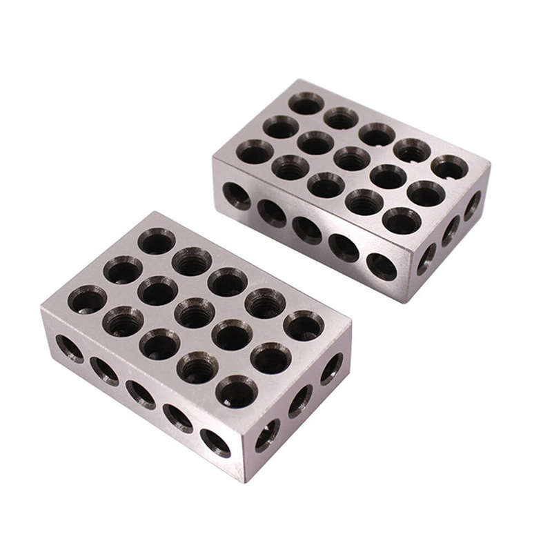 1-2-3" (25-50-75mm) Metric System Ultra Precision Parallel Blocks Set 23 Holes Iron Gauge Block Tool