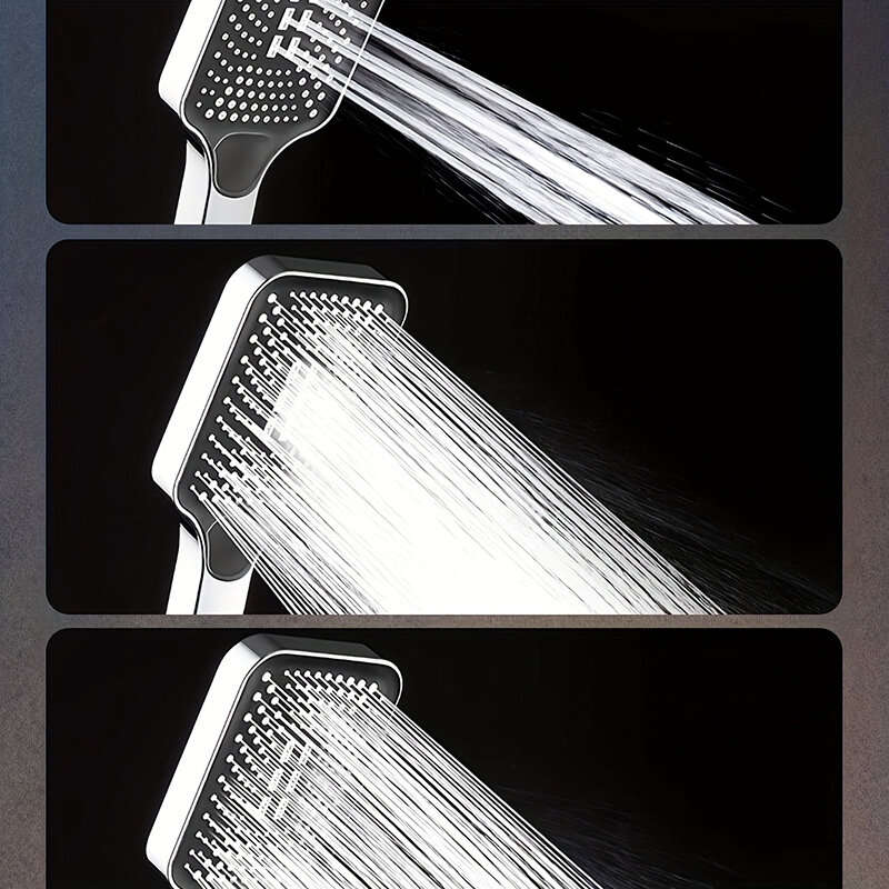 3 Mode Adjustable Shower Head Rainfall Shower Large Flow Showerhead High Pressure Water Saving Showe