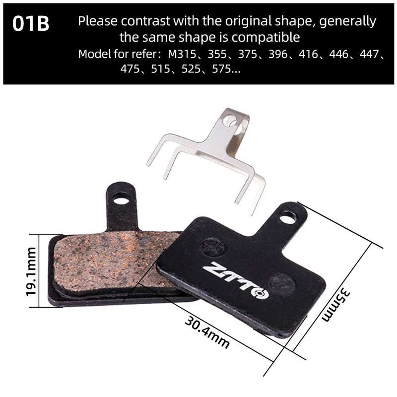 ZTTO 1 Pair Bike Disc Brake Pads Semi Metal Quiet Brake Pads for M355 XT M6100 mt200 Guide E9 MT6 Di
