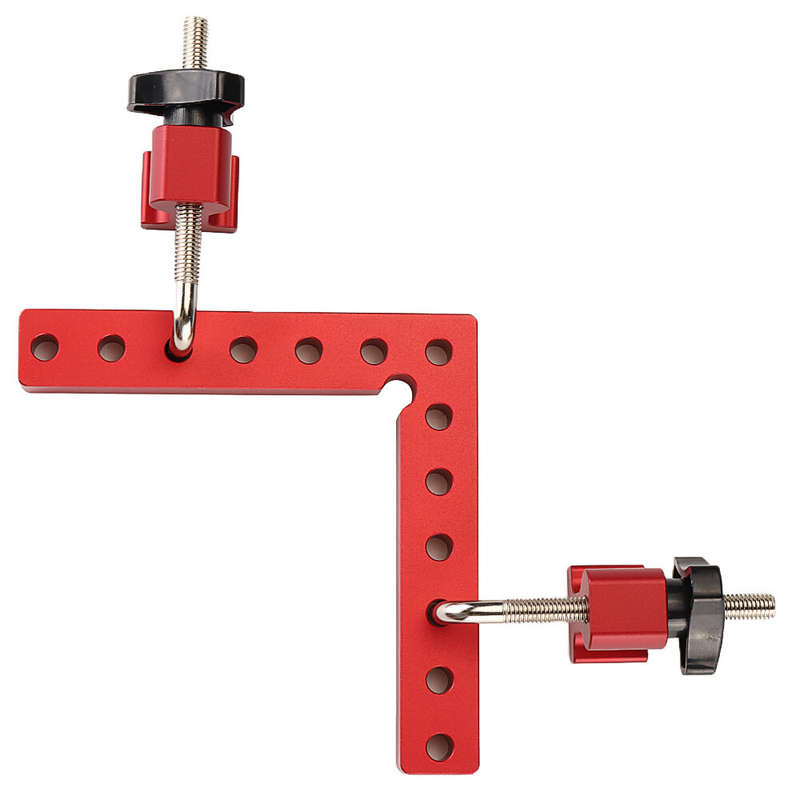 4 Pack VEIKO 140mm x 140mm 90 Degree Right Angle Clamps Positioning Squares MM/Inch Scale Aluminum A