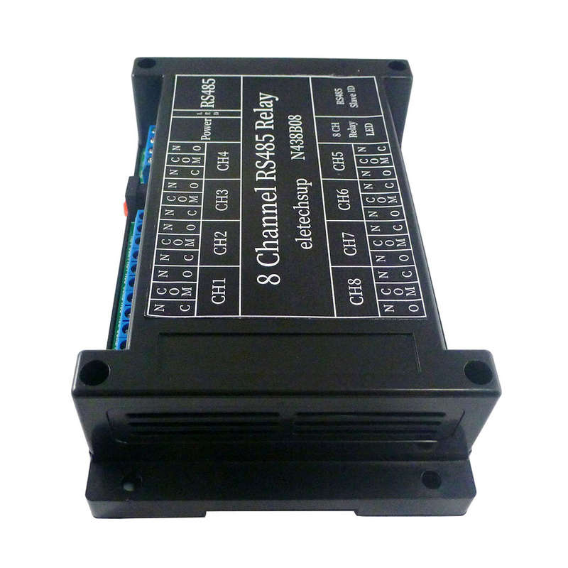 with TVS protected DC 12V 8Ch RS485 Relay Module Modbus RTU 03 06 16 Function Code DIN Shell Switch