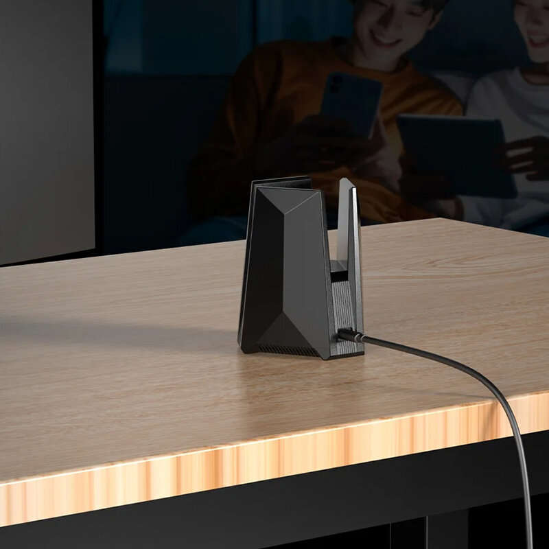 COMFAST BE6500 WiFi 7 USB Adapter 2.4G/5G/6GHz Tri-band Type-C to USB3.0 Dongle 6452Mbps Network Car