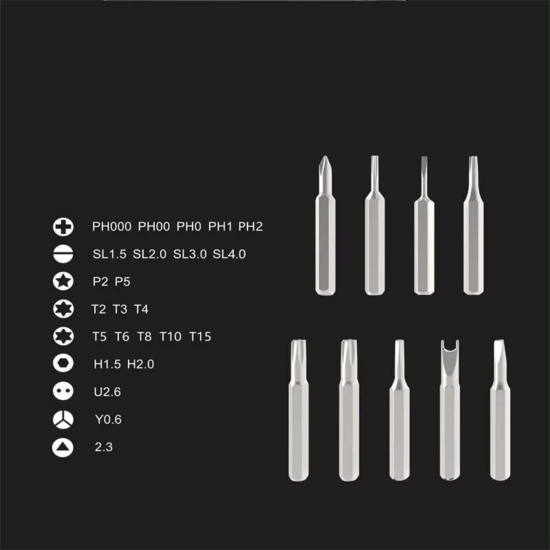 25 In 1 Magnetic Precision Screwdriver Set 24 Piece High Hardness Mini Pocket Batching Head Mobile R