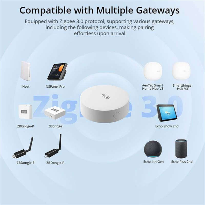 Sonoff SNZB-02P Zigbee 3.0 Temperature and Humidity Sensor High Precision Swiss Sensor Custom Alerts
