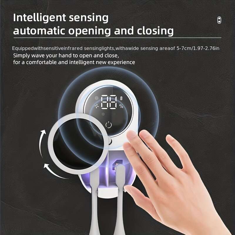 Intelligent Sensor Toothbrush Sanitizer Case UV Smart Toothbrush Sterilizer Toothbrush Holder With I