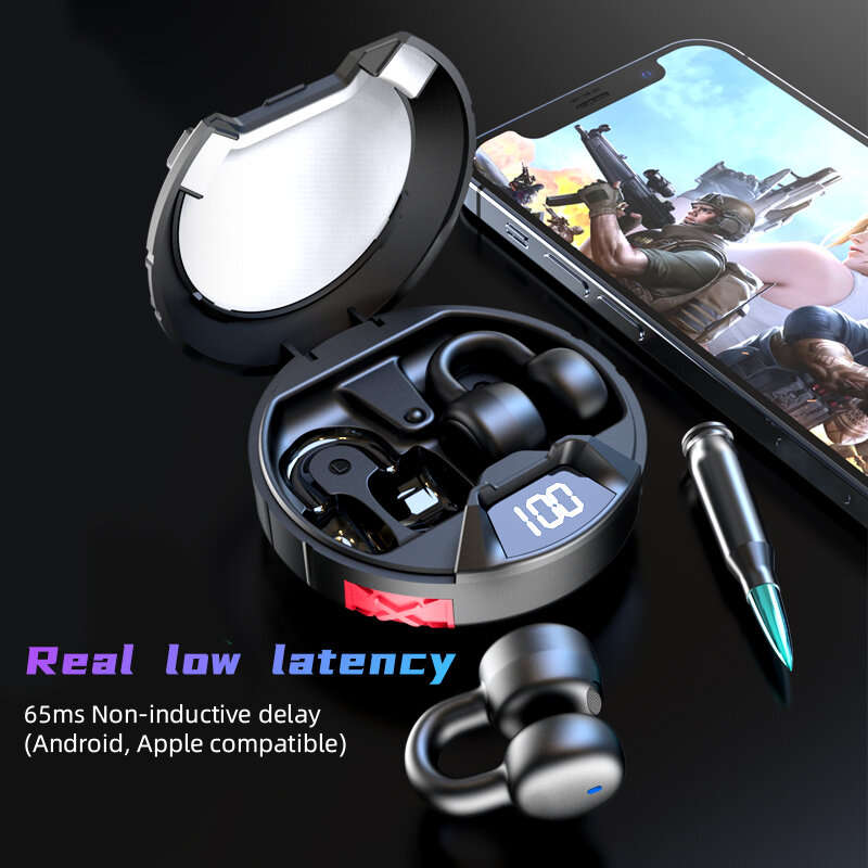 K23 TWS bluetooth 5.0 Earphone HiFi 8D Sound Deep Bass Noise Cancelling LED Digital Display Ambient