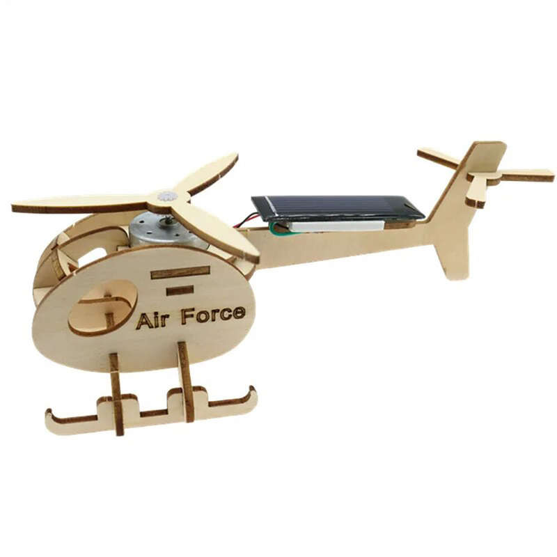 Mini Solar Plane Assembled Toy Kids Handmade Interesting Invention Educational Science Experiment DI