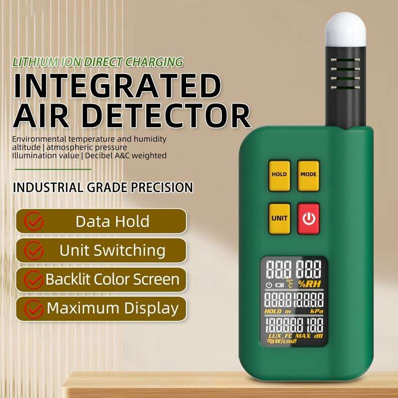BSIDE GX1 4in1 Comprehensive Tester Ambient Temperature Humidity Light Noise Altitude Tester with De