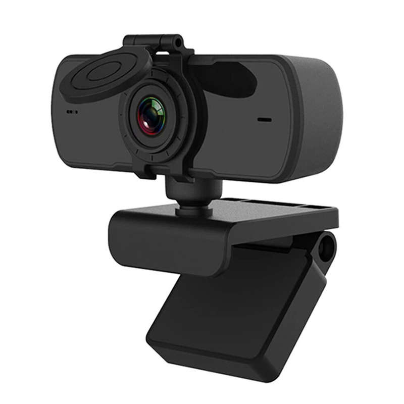 1080P FHD Computer Camera Auto Focus 360 Rotation USB Driver-free Web Cam with Mic for Live Conferen