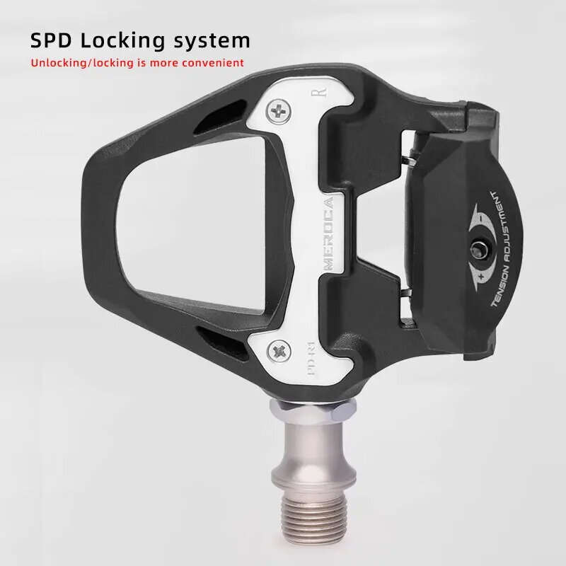 1 Pair MEROCA Bike Lock Pedal Bicycle Self-Locking Pedal With Sealed Bearings Lock Piece For SPD Sys