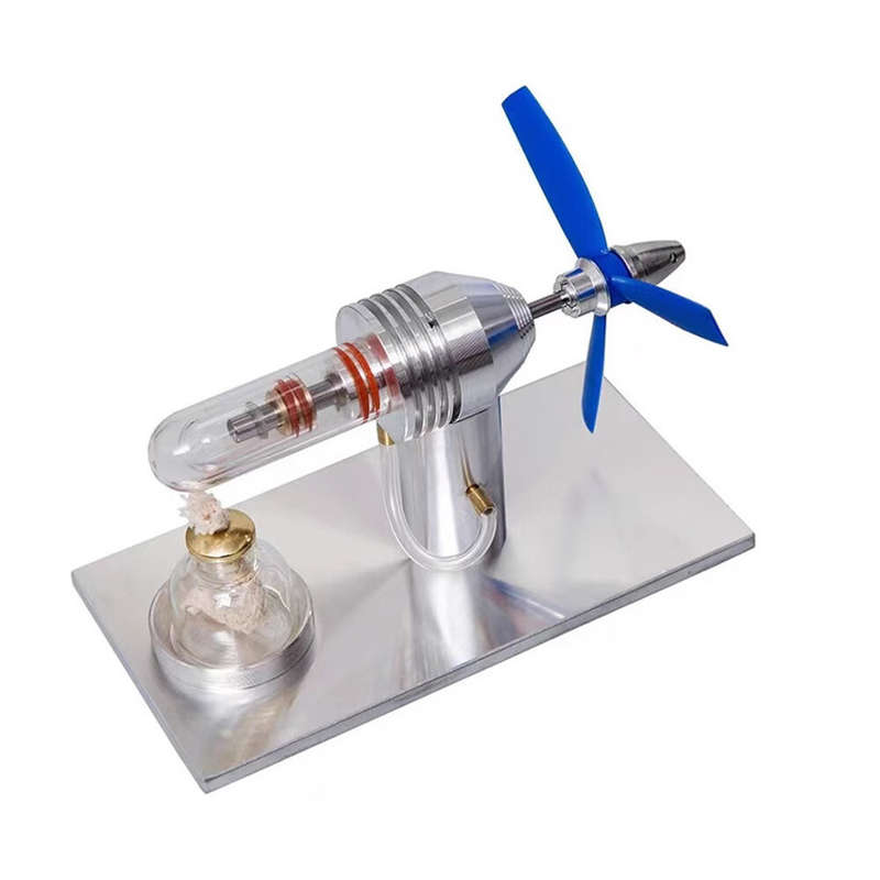 Stirling Engine Model with Fan Blades Physics Experiment Science Discovery Production Invention DIY