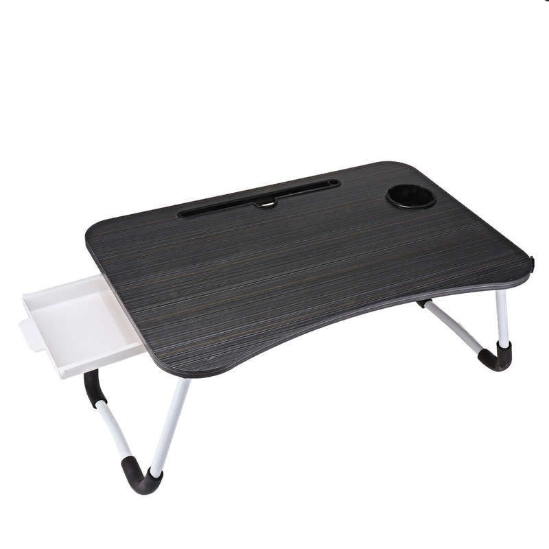 Laptop Table Stand with Small Drawer Portable Folding Desk Notebook Table Stand Lap Tray Bed for Chi