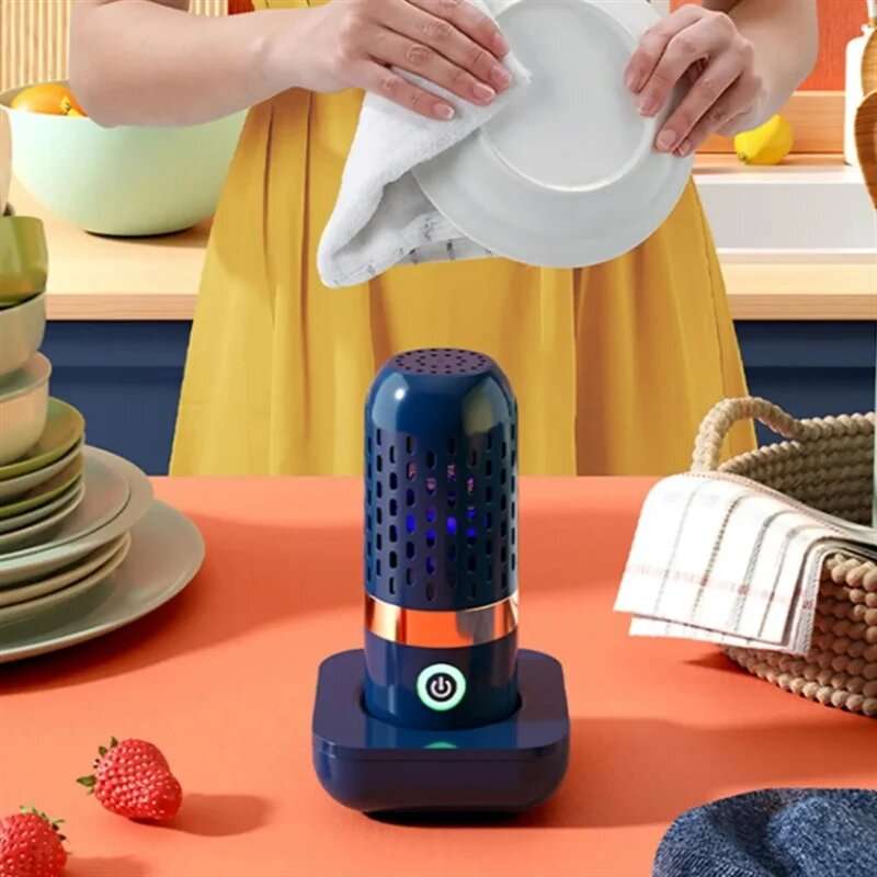 Wireless Fruit Vegetable Washing Machine Protable Capsule Shape Fruit Food Purifier Kitchen Automati