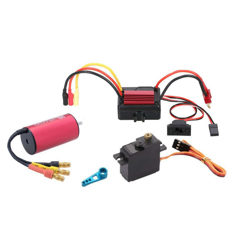 Wltoys A959 A979 A959-B 1/18 RC Car Upgraded Brushless 2435 Motor 35A ESC 21G Servo TX RX Combo Set