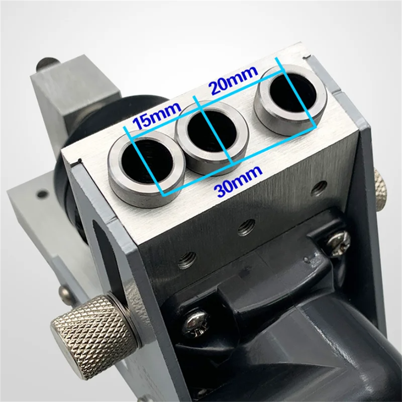 9.5mm 3/8 Inch Oblique Hole Locator With Dust Hose Drill Bits Pocket Hole Jig Kit Woodworking Drill