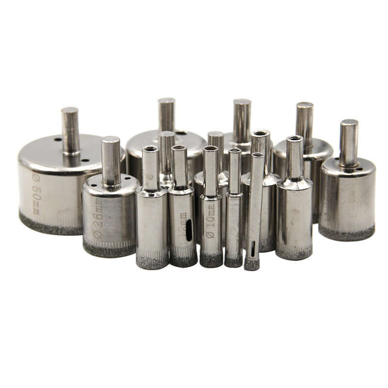 15PCS 15mm-50mm Diamond Drill Bits Hole Saw Diamond Drill Bit Set For Diamond Coating Carbon Steel F