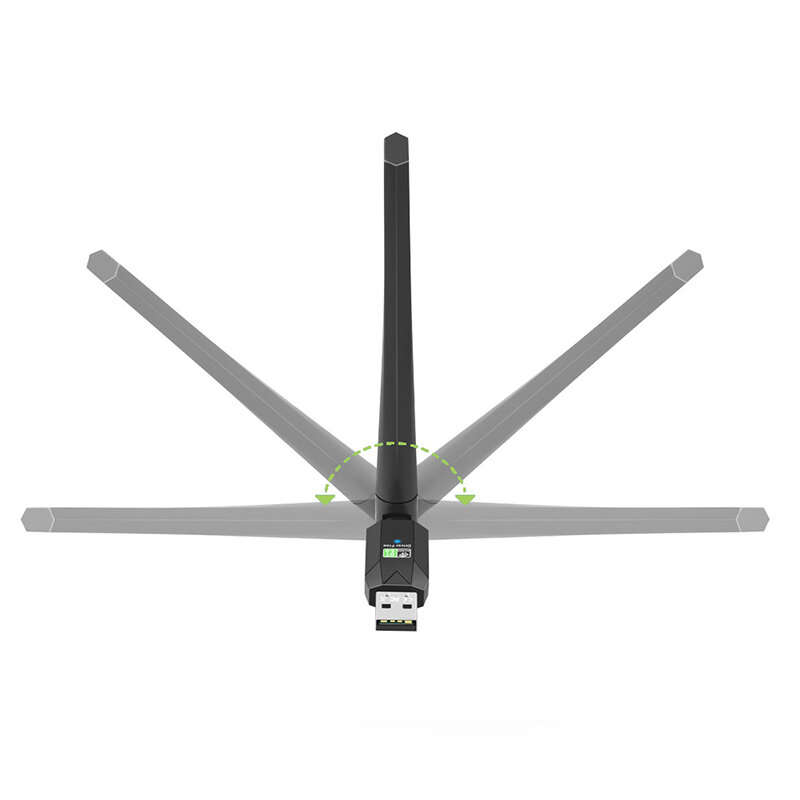 WB603 650Mbps WiFi Network Card 2.4G/5G Dual Band USB Wireless bluetooth Adapter with 5dBi Antenna D