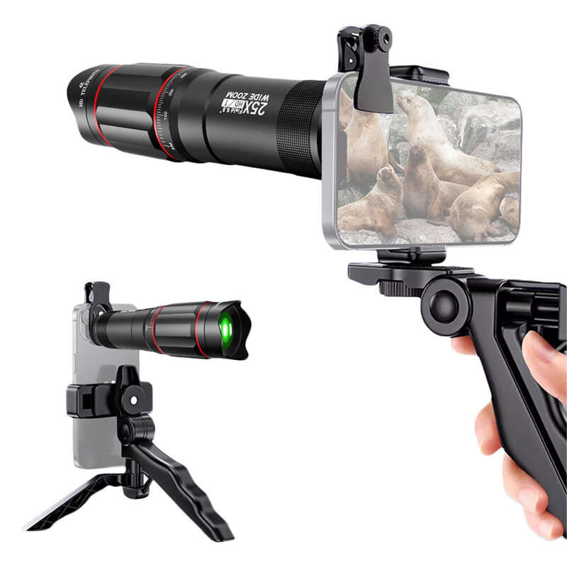 Outdoor 25X High-Definition Telephoto Lens Mobile Phone External Universal Photo Camera Telescope Le