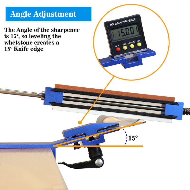 Portable Cutter Sharpener Sharpening System Tools Fix-angle Whetstone Grinder with Grind Stones