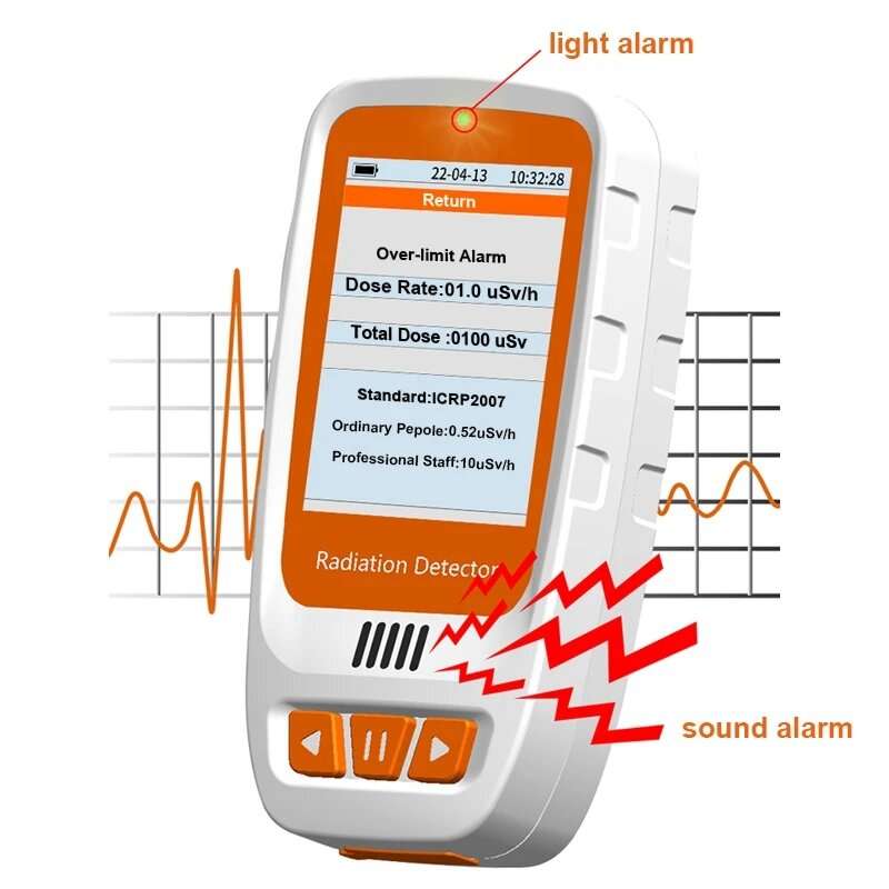 HFS-20 Geiger Counter Nuclear Radiation Tester Radioactive Tester Personal Dosimeter X-ray Beta Gamm