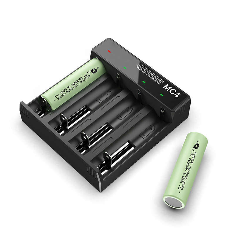 3.7V-4.2V LED Power Indicator TC/CC/CV 3Modes USB Rechargeable 4Slots Lithium Battery Charger 18650/