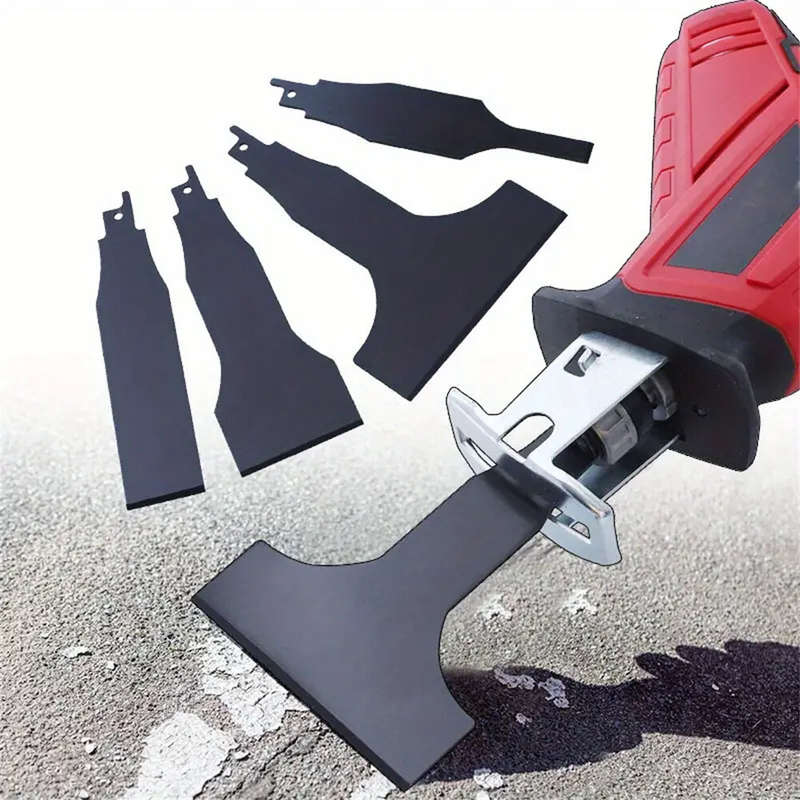 4PCS Reciprocating Saw Shovel Set Electric Saw Blade Tile Mud Cleaning Removal Wall Putty Cleaning T