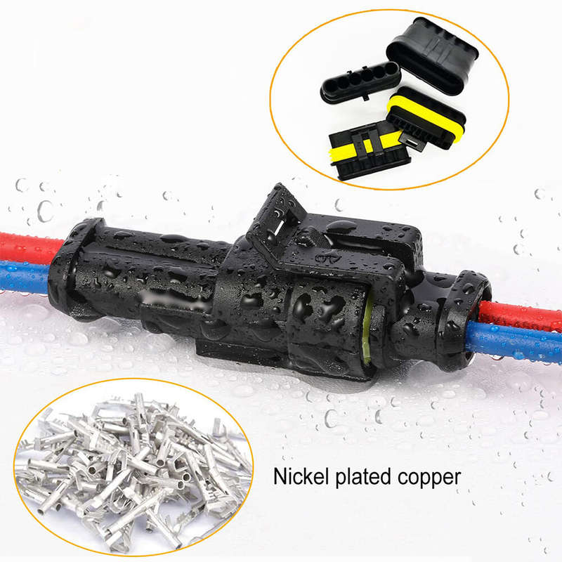 240Pcs 20 Kits 2 Pin Connector Automotive Electrical Connectors Quick Connect 2 Pin Wire Connectors