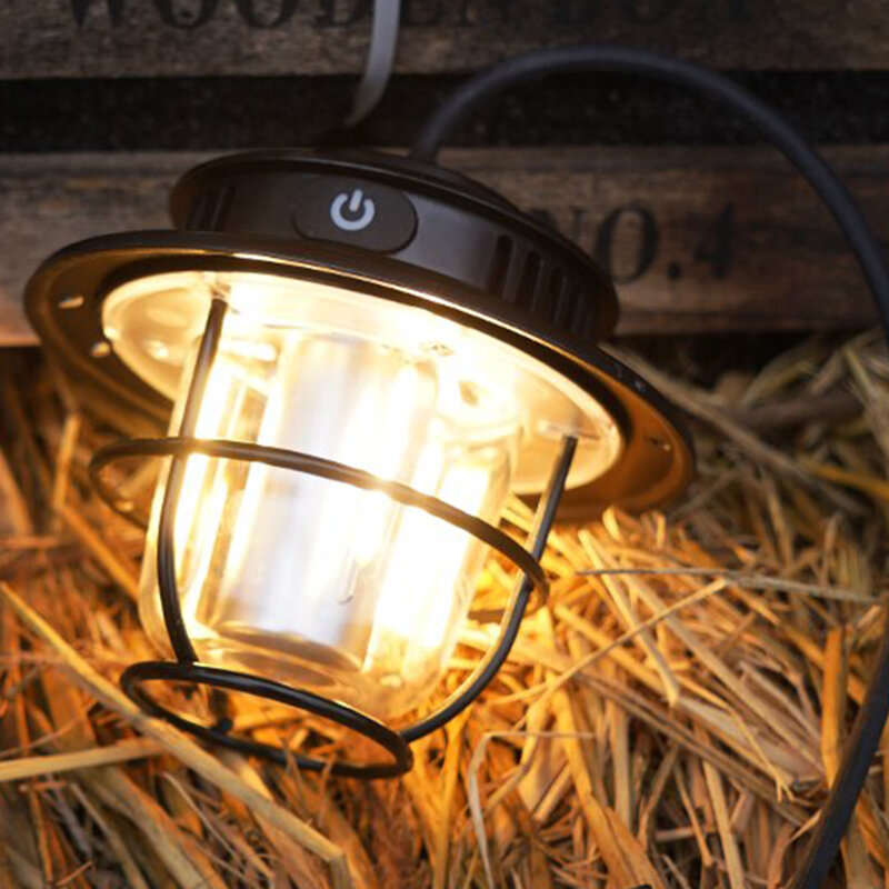 Multifunctional Outdoor Camping LED Retro Camping Searchlight Handle Hook Portable Tent Camping Ligh