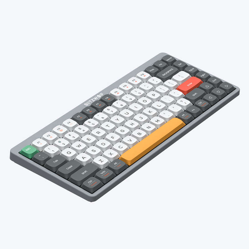 BlitzWolf BW-Mini75 Low Profile Wireless Mechanical Keyboard Triple Mode 84 Keys RGB Hot Swappable K