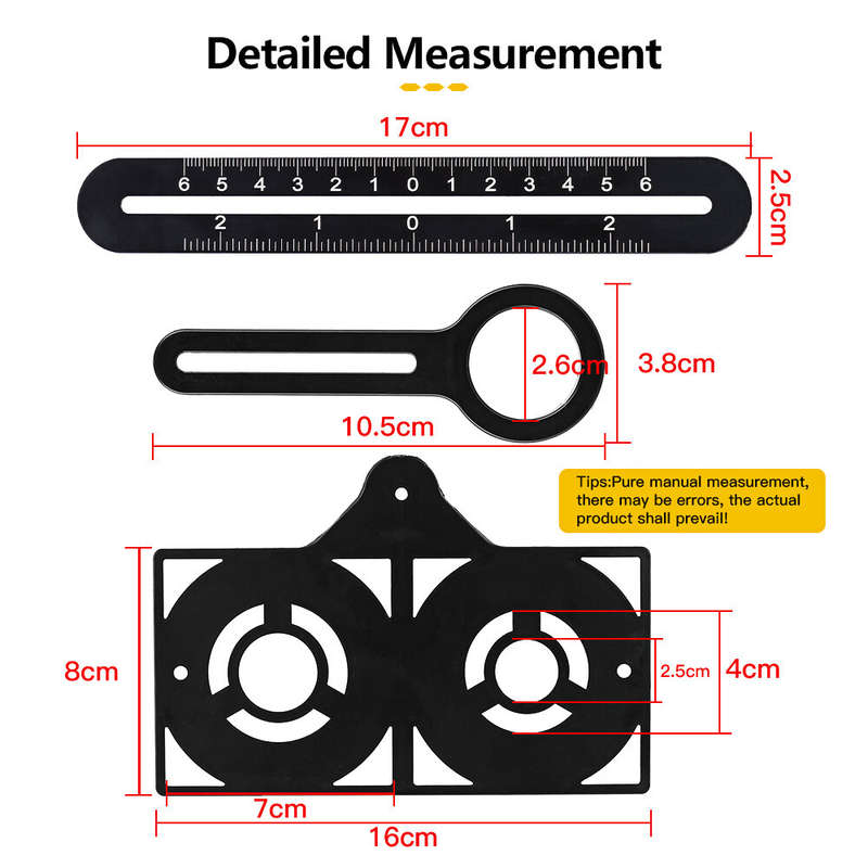 6/9/12 Fold Aluminium Alloy Angle Ruler Finder Measuring Ruler Perforated Mold Template Tool Locator