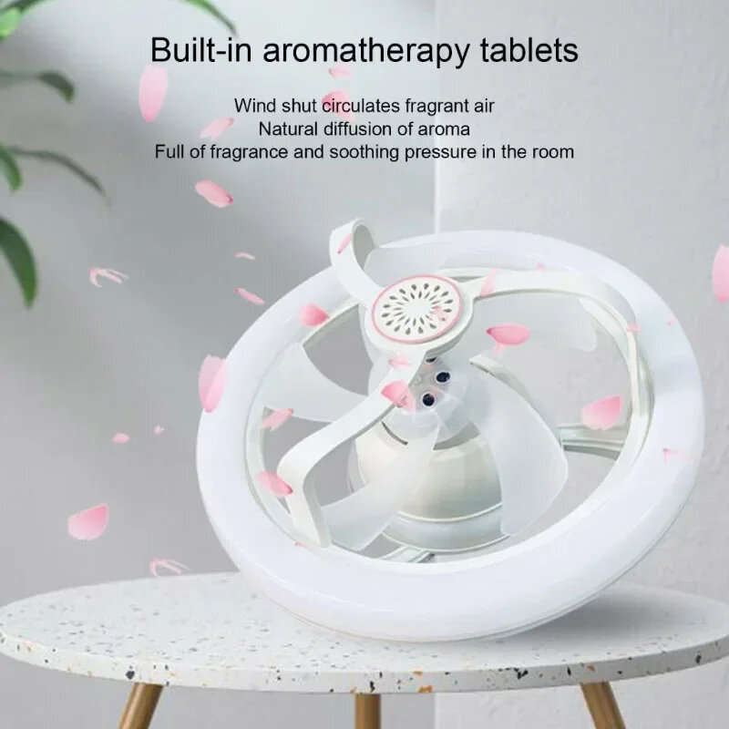 E27 50W 220V Ceiling Fan Bulb With LED Light And Remote Control Chandelier RGB Color Dimmable Ventil