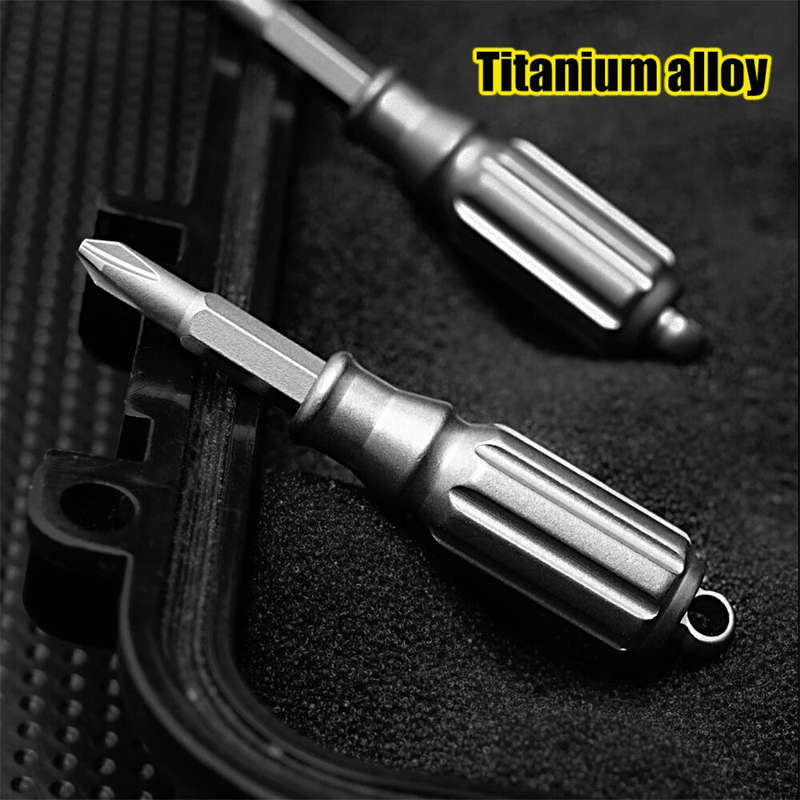 Titanium Alloy Screwdriver S2 Steel Bit High Hardness Non-Slip Tungsten Head Window Breaker Versatil