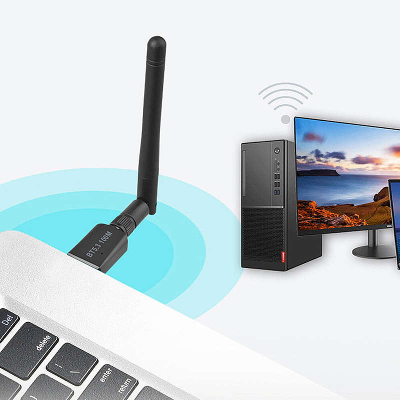RTL807 bluetooth-compatible 5.3 USB Adapter Dongle 100M Long Range Support Windows 7/win8.1/win10/11