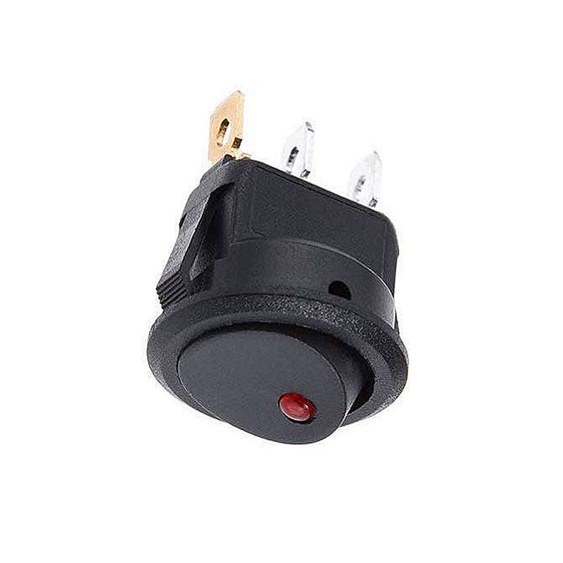20PCS 3Pin 20A 12V Round Rocker Toggle Switch with LED Light Blue Yellow Red Green Light On-Off Cont