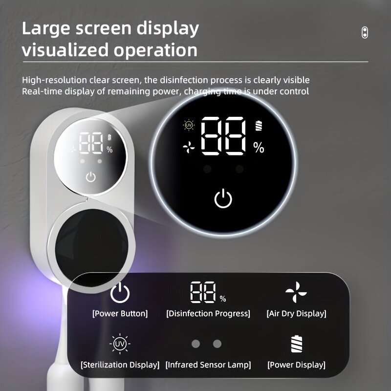 Intelligent Sensor Toothbrush Sanitizer Case UV Smart Toothbrush Sterilizer Toothbrush Holder With I