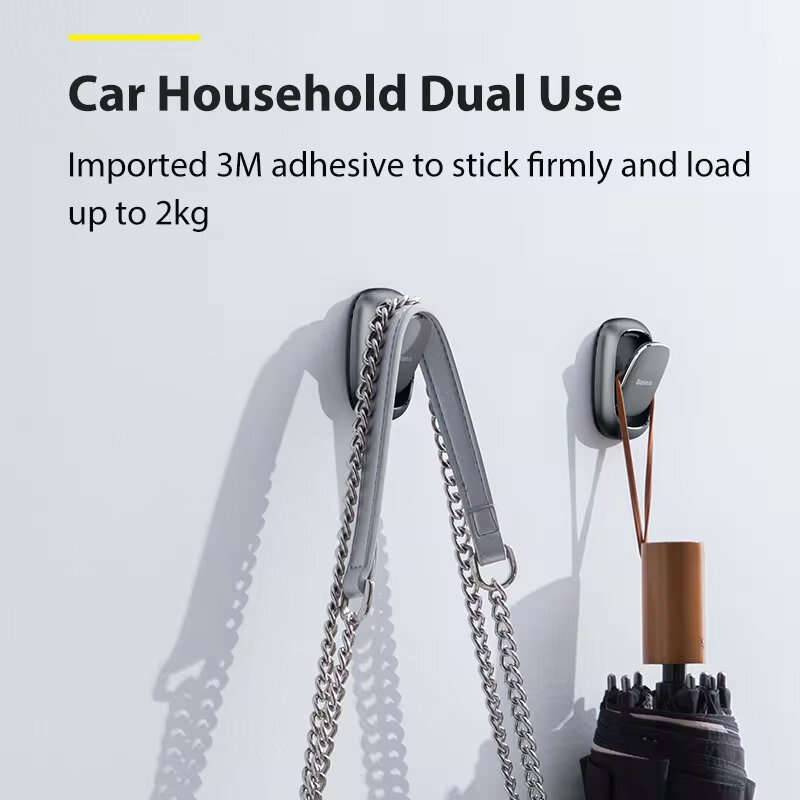 Baseus Auto Fastener Clip Vehicle Hooks For Bag USB Cable Storage Organizer Key Hanger Accessories 2
