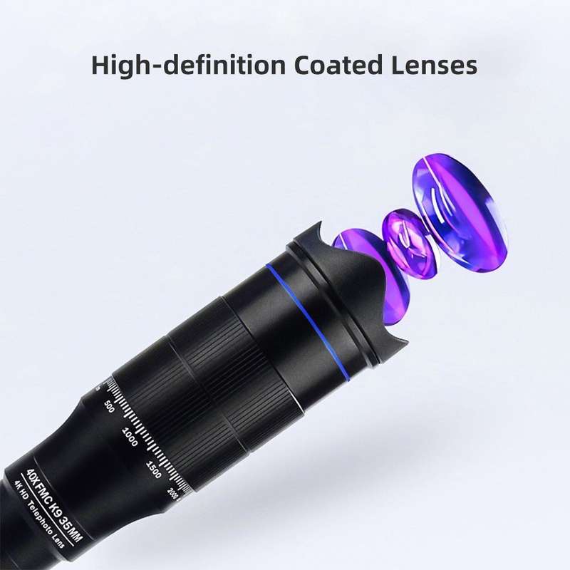 Zoom Phone Camera HD Lens 40X Long Focus Telephoto Monocular Telescope Optical Glass ED FMC BAK4 wit