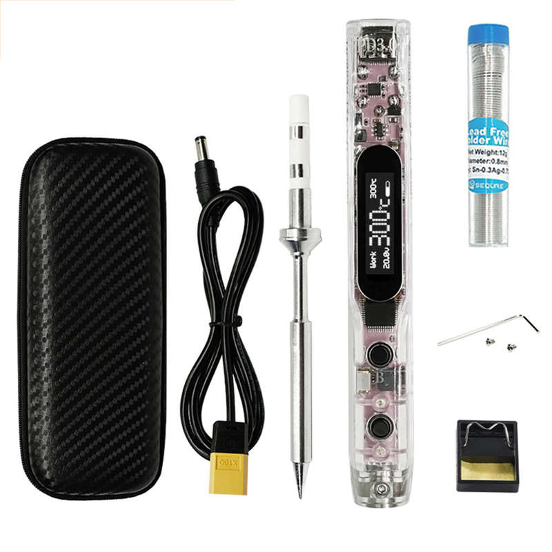 SEQUER SI012 Pro Max TS-B2 Portable OLED Soldering Iron with Color Ambience Light Chinese English an